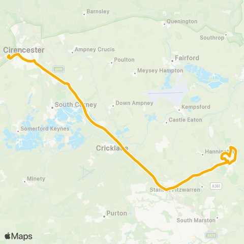 Stagecoach West  map