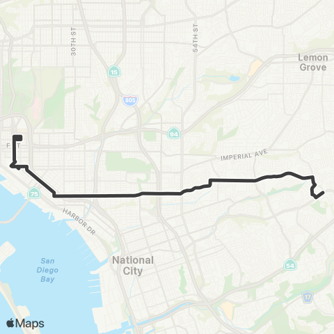 MTS City College - Skyline Hills map