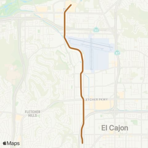 MTS Santee - El Cajon map