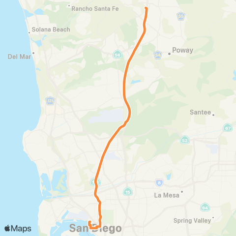 MTS Rancho Bernardo Station - Downtown map