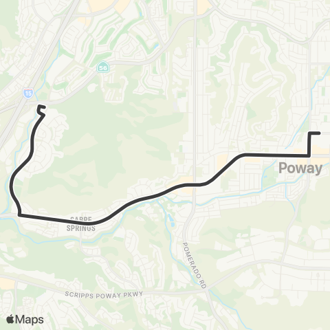 MTS Sabre Springs Station - Poway map