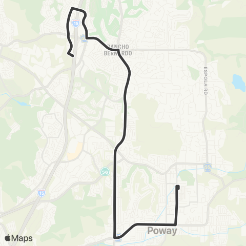 MTS Rancho Bernardo Station - Poway map