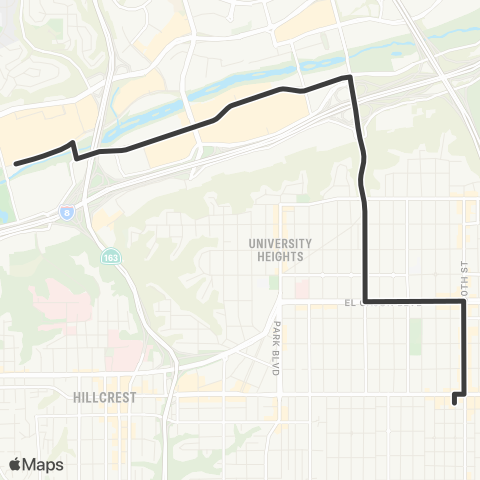 MTS North Park - Fashion Valley map