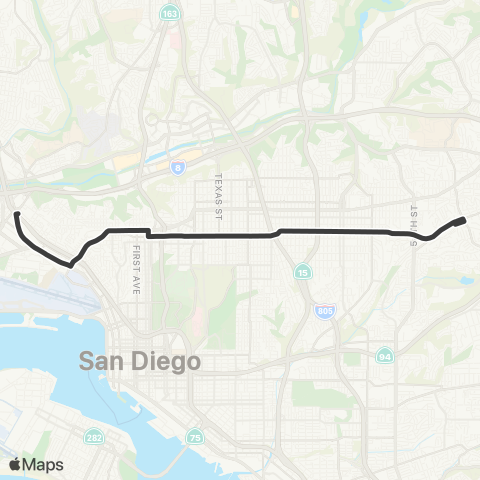 MTS Old Town - University / College map