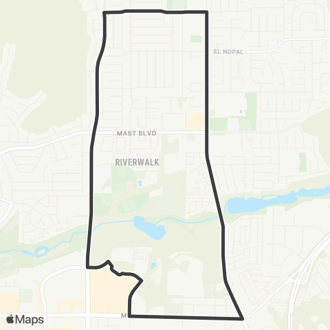 MTS Santee Center - NE Santee Loop map