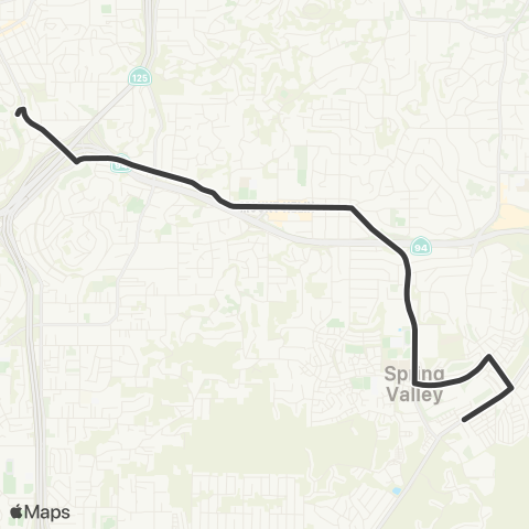 MTS Rancho SD - La Mesa map