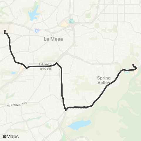 MTS SDSU - Cuyamaca College map