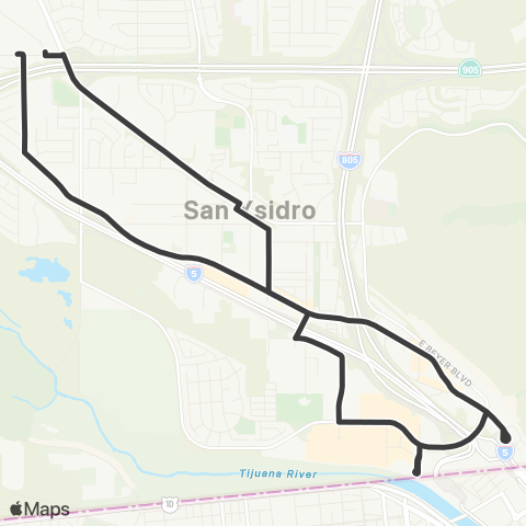 MTS Iris TC - San Ysidro map