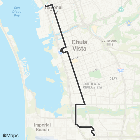 MTS Iris TC - 8th St. Transit Center map