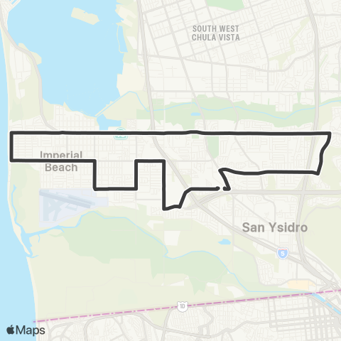 MTS Iris TC Loop - Imperial Beach map