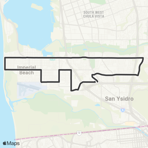 MTS Iris TC Loop - Imperial Beach map