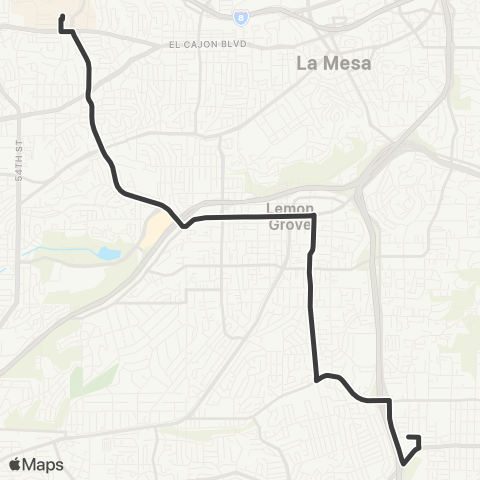 MTS Spring Valley - SDSU map