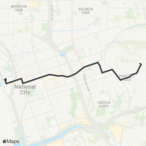 MTS 8th St TC - Paradise Hills map