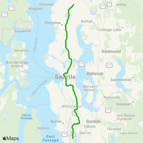 Sound Transit Lynnwood - Angle Lake map