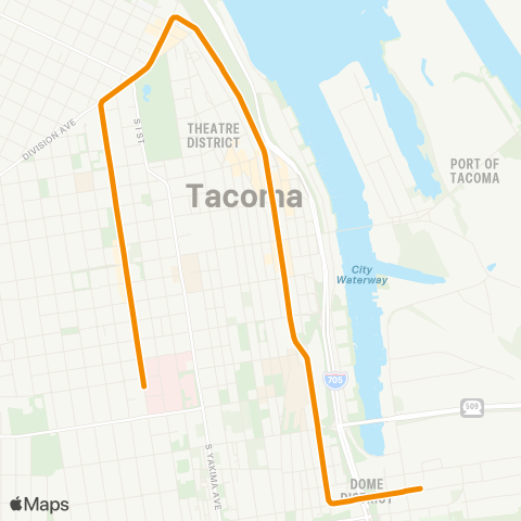 Sound Transit Tacoma Dome - St Joseph map