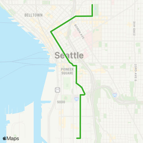 Sound Transit Capitol Hill-SODO (Link Shuttle Bus) map