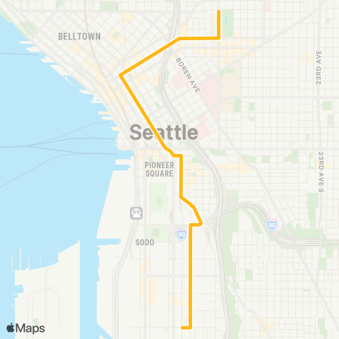 Sound Transit Capitol Hill - SODO map