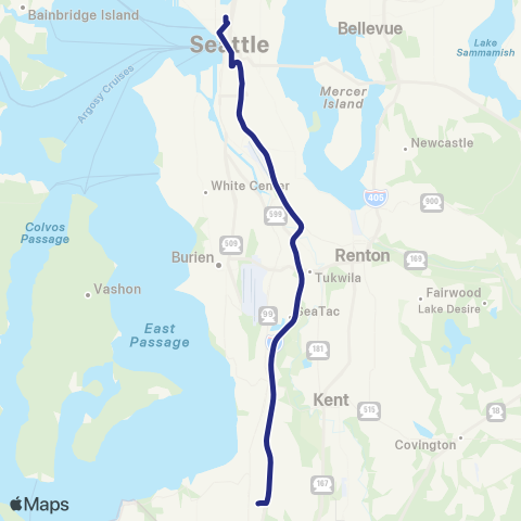 Sound Transit Federal Way / Seattle map