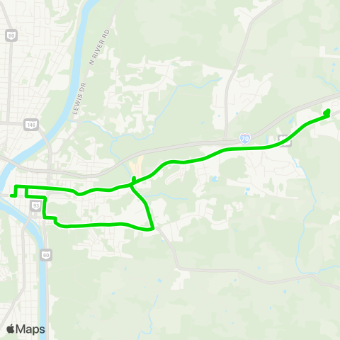 SEAT Greenwood Route map