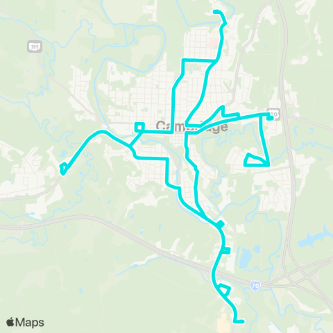 SEAT Cambridge Route map