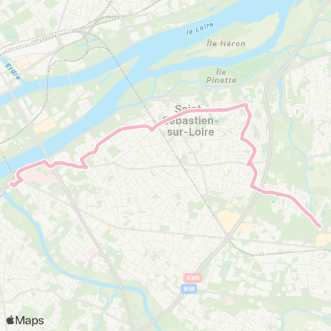 Naolib Basse Goulaine / Chalonges - Pirmil map