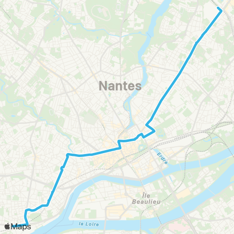 Naolib Haluchère - Batignolles - Gare de Chantenay map