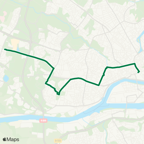 Naolib François Mitterrand - Beaujoire / Ranzay map