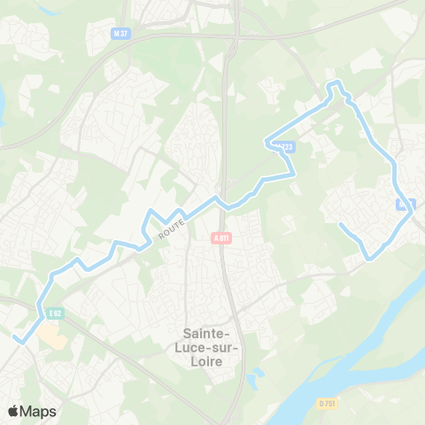 Naolib Sables d'Or - Haluchère - Batignolles map