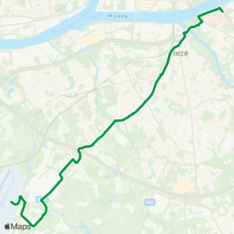 Naolib Greneraie - Aéroport map