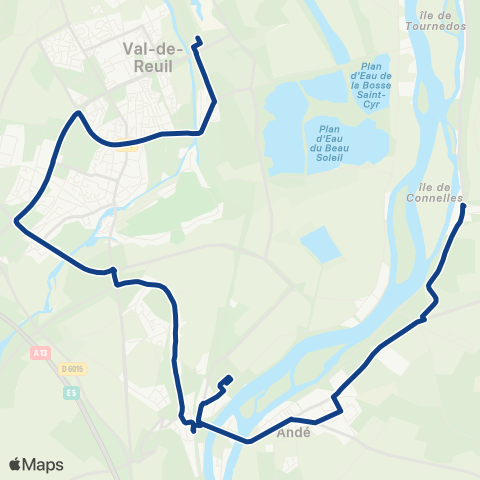 SEMO Val-de-Reuil SNCF / Ande le Moulin / Zone Flexi map