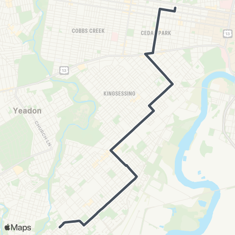 SEPTA Southwest Phila to 46th-Ludlow map