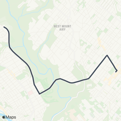 SEPTA Germantown to Upper Roxborough map