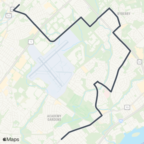 SEPTA Frankfrd-Lindn to Bustltn-Verree map