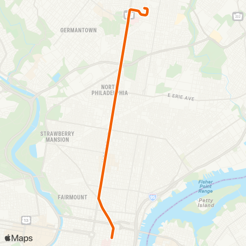 SEPTA Broad-Ridge Spur map