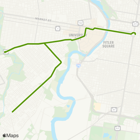 SEPTA Route 34 map