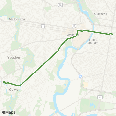 SEPTA Route 11 map