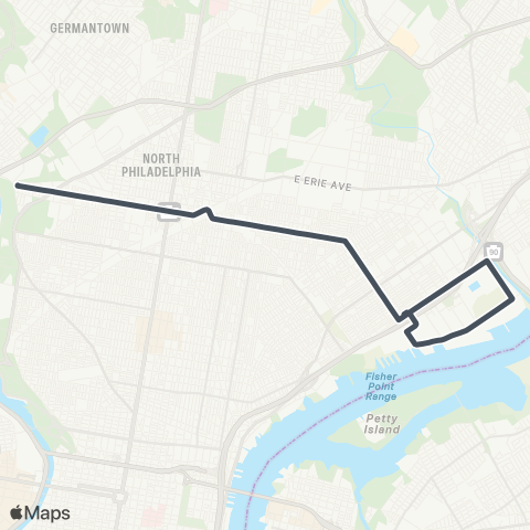 SEPTA 35th-Allegheny to Rich-Westmoreland map