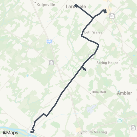 SEPTA Lansdale to Norristown TC map