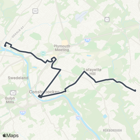 SEPTA Chestnut Hill to Norristown TC map