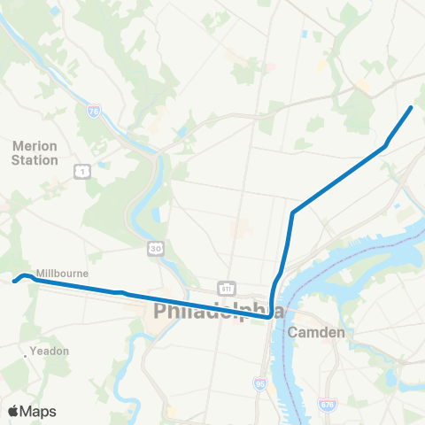 SEPTA Market-Frankford Line map