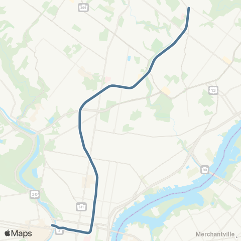 SEPTA Fox Chase Line map