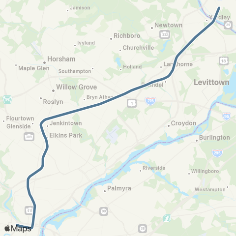 SEPTA West Trenton Line map