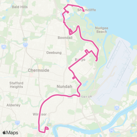 TransLink Shorncliffe - Northgate map