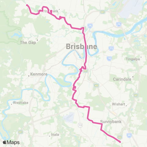 TransLink Roma St alls - Kuraby map