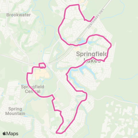 TransLink Orion - Springfield via Springfield Lakes map