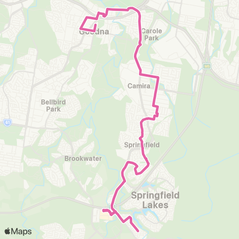 TransLink Orion - Goodna via Camira map