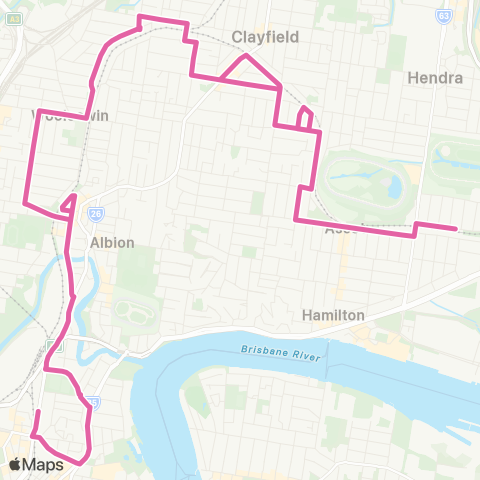 TransLink Doomben alls - Bowen Hills / City map