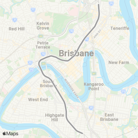 TransLink Brisbane City - Brisbane City map