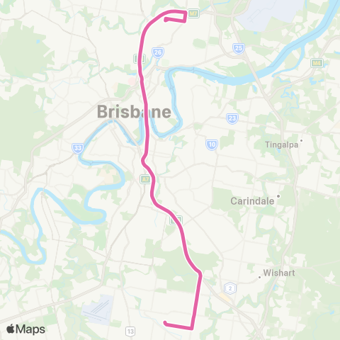 TransLink Airport - Southern Corridor (Express) map