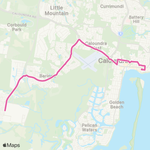 TransLink Caloundra - Nirimba map